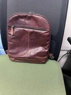 Leather Sling Backpack - Brown